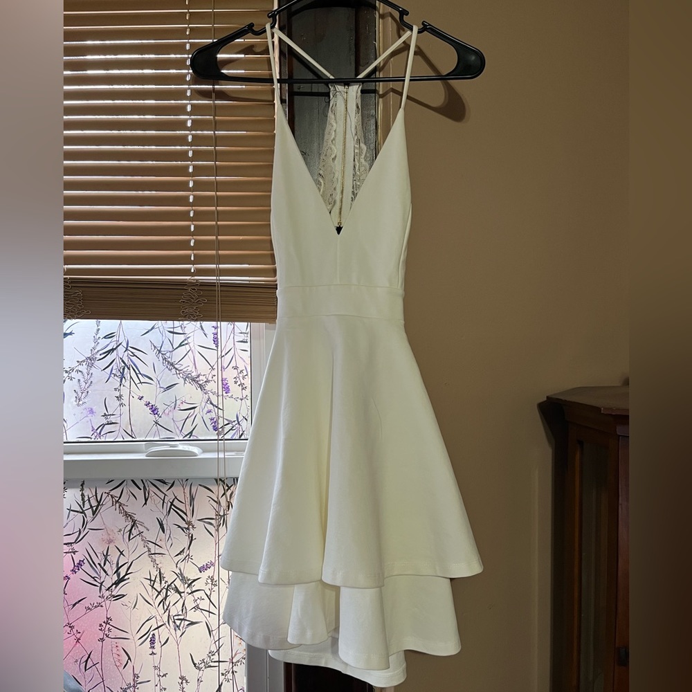 White cocktail dress